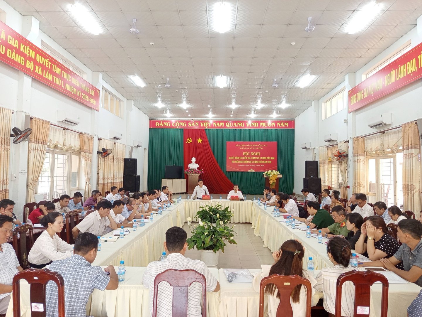 Đảng ủy xã Gia Kiệm sơ kết công tác kiểm tra, giám sát 6 tháng đầu năm 2026
