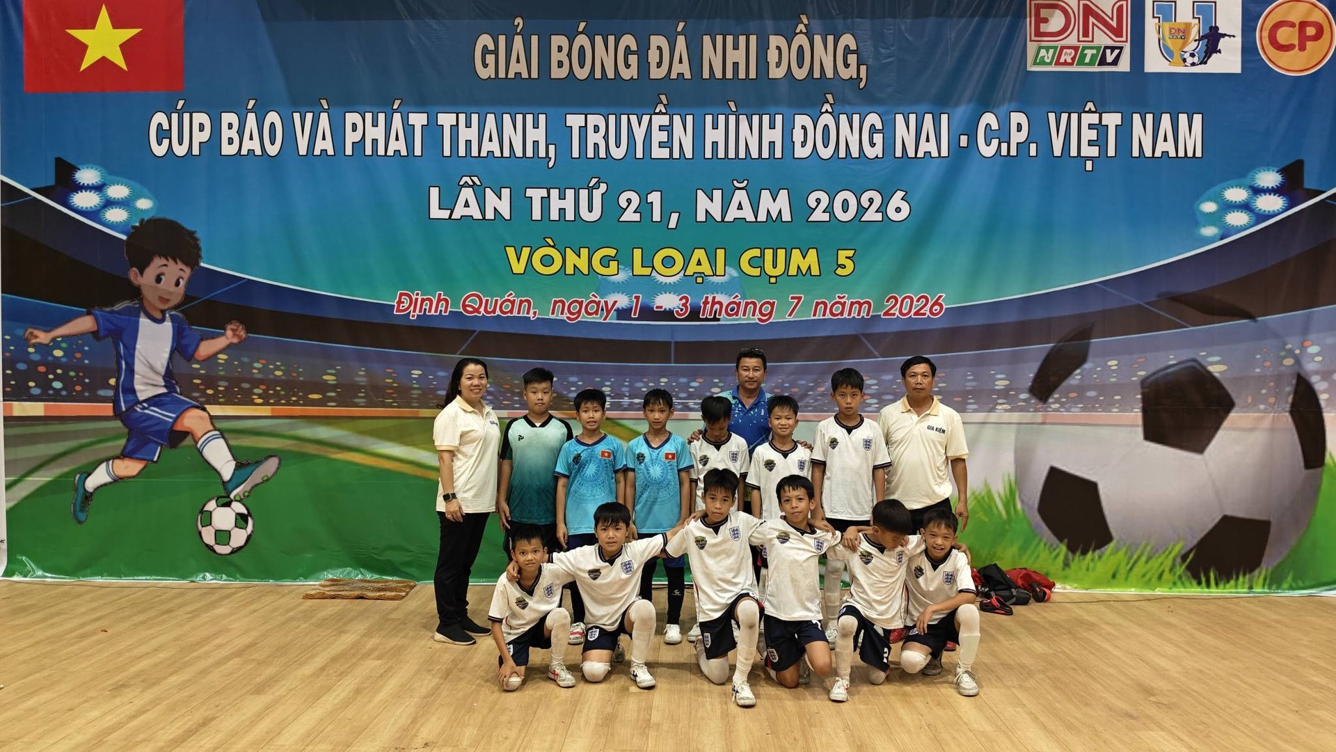 Đội bóng đá nhi đồng U11 xã Gia Kiệm giành vé vào vòng chung kết