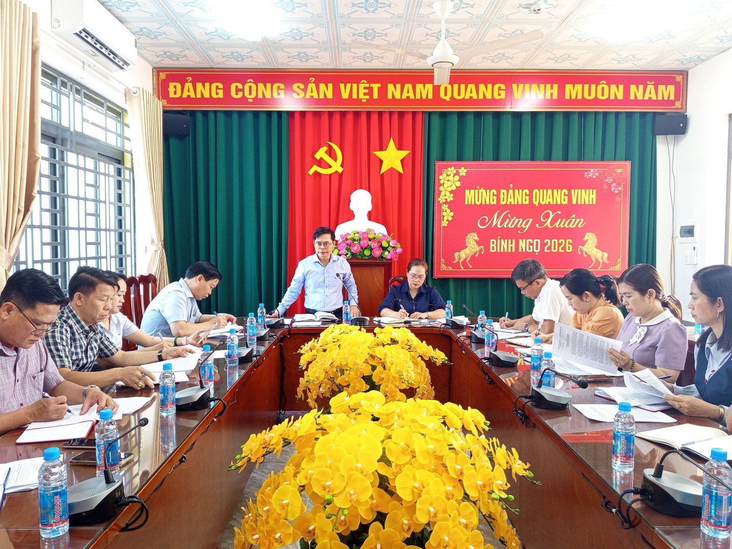 Giao ban Đảng ủy xã Gia Kiệm với MTTQ và các tổ chức chính trị - xã hội quý I