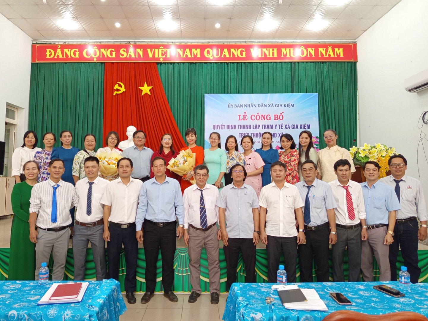 Lễ công bố quyết định thành lập Trạm Y tế xã trực thuộc UBND xã Gia Kiệm