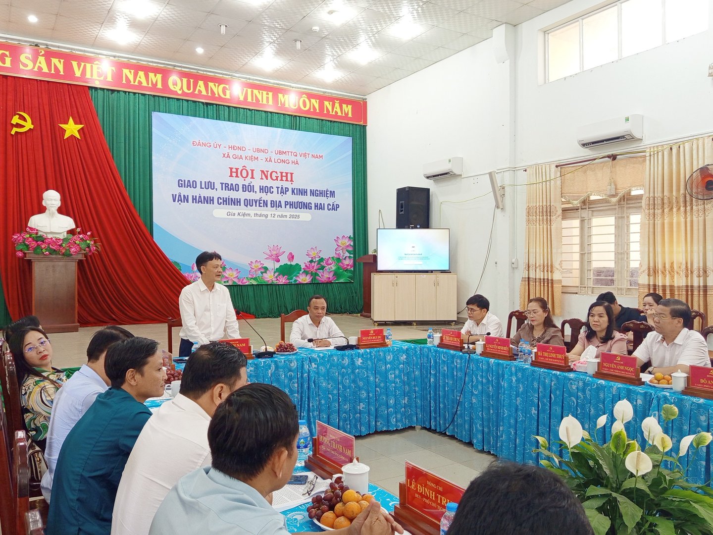 Hoi Nghi Giao Luu Trao Doi Hoc Tap Kinh Nghiem Van Hanh Chinh Quyen 2 Cap Giua Xa Gia Kiem Va Xa Long Ha - Ảnh 8