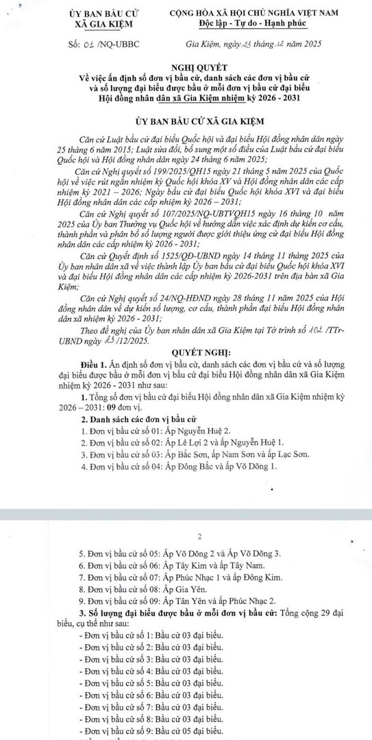 Nghi Quyet Ve Viec An Dinh So Don Vi Bau Cu - Ảnh 1